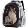 Transparent Space Capsule Pet Carrier for Cats and Small Dogs Hiking Travel Grey