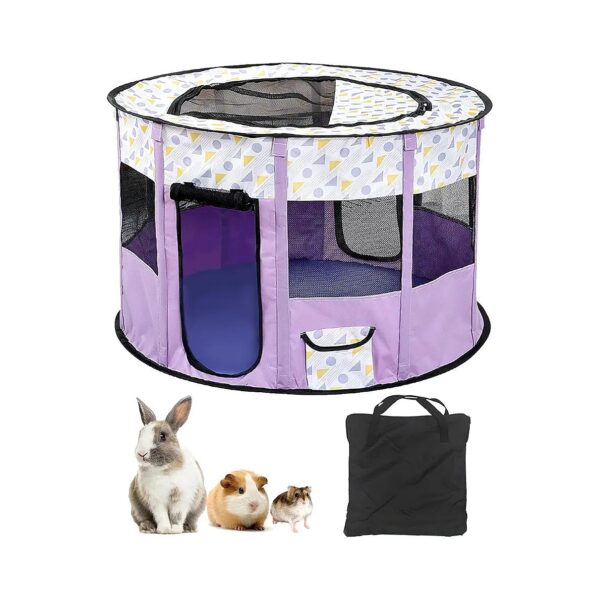 Travel-Friendly Guinea Pig Pop Up Playpen with Soft and Spacious Interior for Small Pets