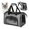 Travel Pet Carrier for Cats and Small Dogs with Backpack Convertible Design