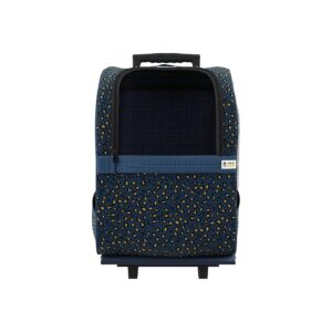 Travel Pet Carrier with Shock Absorbent Wheels and Sturdy Legs for Cats and Small Dogs