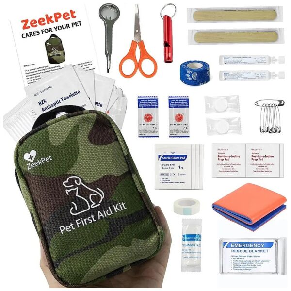 Travel Pet First Aid Kit for Outdoor Activities with Dog or Cat