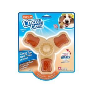 Tri-Point Dog Chew Toy with Chicken Flavor and Treat Dispenser for Medium Dogs