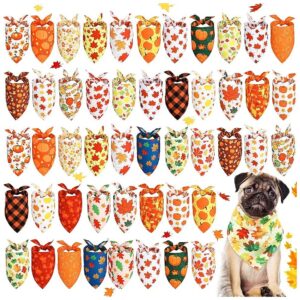 Triangle Bandanas Fall Leaf Patterns Polyester Scarf Kerchief Set Luxury Dog Accessories