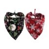 Triangular Bibs and Scarf Accessories for Dogs Cats with Holiday Print