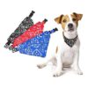 Triangular Dog Bandanas with Adjustable Buckle and Paisley Pattern Design for Medium Dogs