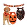 Trick or Treat Halloween Dog Bandanas Jack O Lantern Printed Dog Costumes 2 Pack