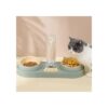 Triple Cat Food and Water Feeder Bowls with Easy Cleaning Design for Small Dogs and Cats