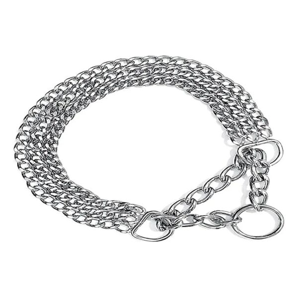 Triple Row Choke Chain with Strain Relief for Dogs of All Sizes