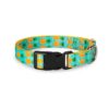 Tropical Pineapple Dog Collar with Buckle Closure and Comfortable Design for Small Dogs