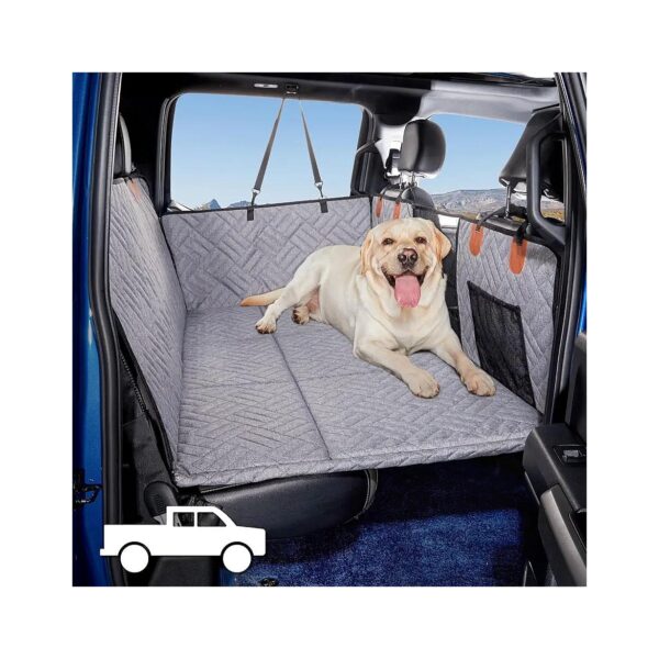 Truck Dog Seat Cover Back Seat Easily Extends for Large Breed Dogs