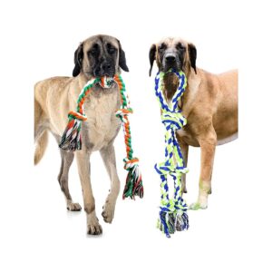 Tug of War Dog Toys for Medium to Large Dogs 2 Pack Heavy Duty Rope Chew Toy