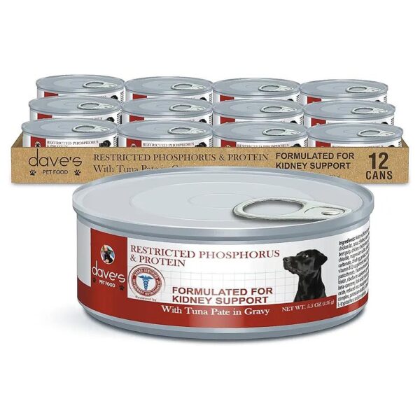 Tuna Pate Wet Dog Food for Kidney Support with Reduced Phosphorus and Added Vitamins