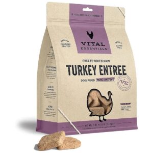 Turkey Mini Patties Freeze Dried Raw Dog Food for active lifestyles