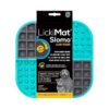 Turquoise Dog Lick Mat for Slow Feeding and Dental Health