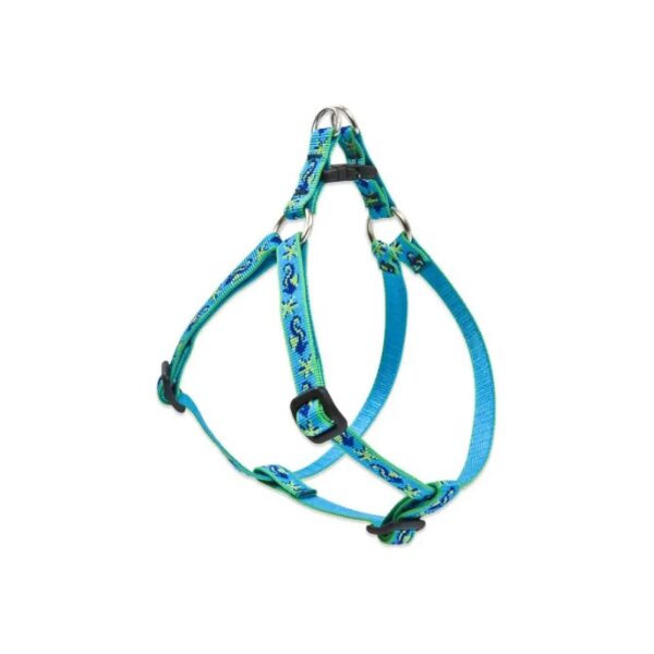 Turquoise Sea Ponies Nylon Dog Harness for Puppies to 20 Lbs