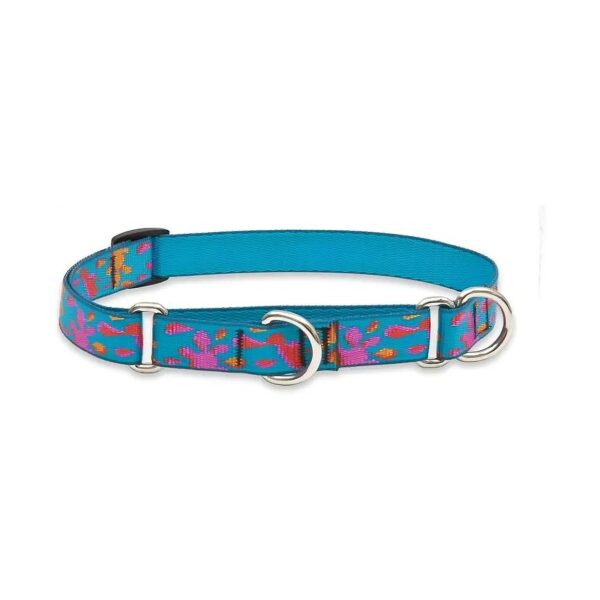 Turquoise Wet Paint Design Martingale Collar for Small Dogs