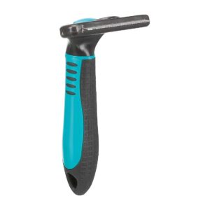 Turquoise and Black Pet Grooming Tool for Cats and Small Dogs