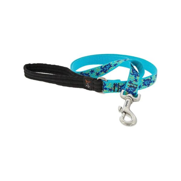 Turtle Reef 6-Foot Nylon Dog Leash with Padded Handle for Medium to Large Breeds