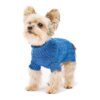 Turtleneck Dog Sweater for Small Breeds with 14" Necks and 5" Chests, Royal Blue, Size 12