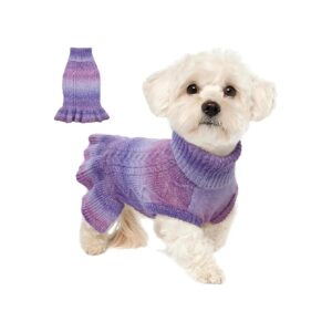 Turtleneck Dog Sweater for Small Dogs, Perfect for Stylish Canines