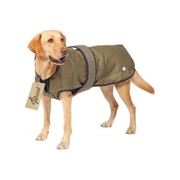 Tweed Brown Luxury Dog Coat with Windproof Feature and Soft Material