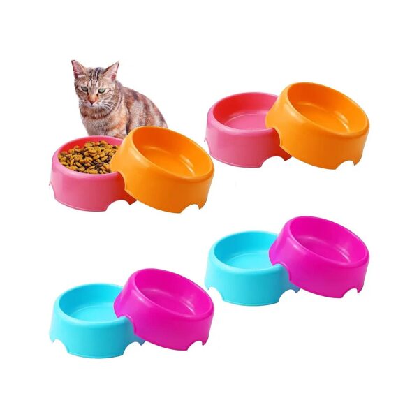 Twenty-Piece Plastic Pet Food Feeding Bowl for Dogs, Cats, and Small Breeds