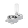 Twin Pet Food and Water Bowls with Automatic Water Refill for Cats, Puppy and Small Dogs