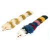 Two-Color Fur Weasel Pet Toy with Squeaker for Cats and Small Dogs