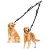 Two Dog Walking Leash Adjustable Coupler for Dual Paws Small Medium Large Breeds