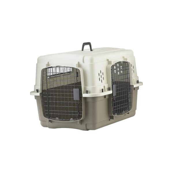 Two Door Plastic Pet Crate for Small Dogs with Easy Clean Design