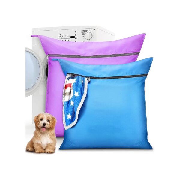 Two Pack Pet Laundry Bags for Washing Machine, Pet Hair, and Odor Remover