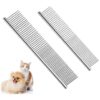 Two-Pack Stainless Steel Dog Comb for Gentle Grooming and Detangling