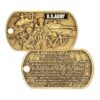 US Army Official Oval Brass Dog Tag with Enamel and High-Quality Chain