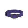 US-Made Purple Double Braided Dog Collar for Medium to Large Breed Dogs