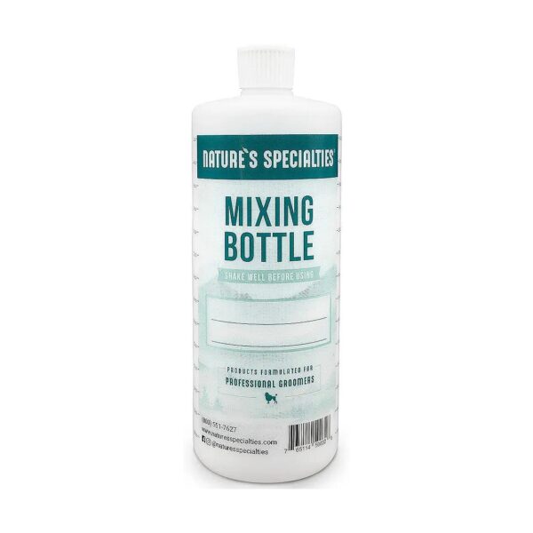 USA-Made Mixing Bottle for Concentrated Dog Shampoo with Easy-to-Read Measurement Lines