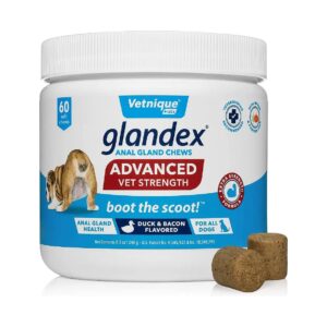 USA-Made Soft Chews with Digestive Enzymes and Probiotics for Dog Anal Gland Health