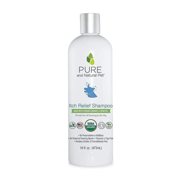 USDA Certified Organic Pure Shampoo for Itch Relief in Dogs