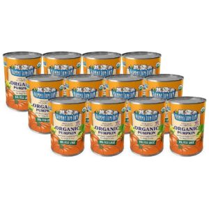 USDA Organic and Non-GMO Pumpkin for Puppy Digestive Health, 15 Ounce (12-Pack)