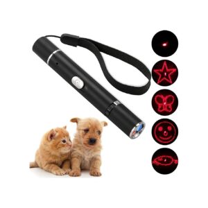 UV Black Light Flashlight for Dogs and Cats with USB Charging and Four Fun Patterns