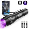 UV Black Light Flashlight with 4 Modes for Stain Detection and More