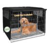 Ultimate Dog Crate Cover 42 inch with Top Zip, Toggles, and Mesh Windows for Medium Dogs