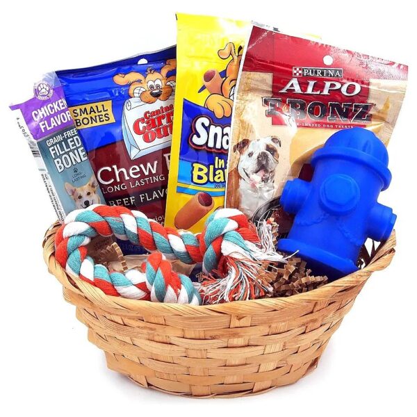 Ultimate Dog Gift Basket for Puppy, Adult, or Senior Dogs with Treats and Toys