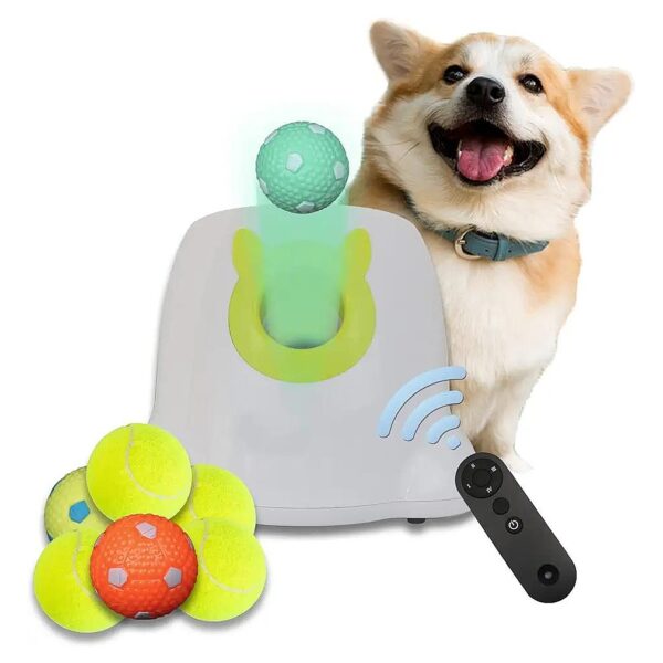 Ultimate Dog Toy Pet Ball Thrower with Remote Control and 6pcs Balls Included