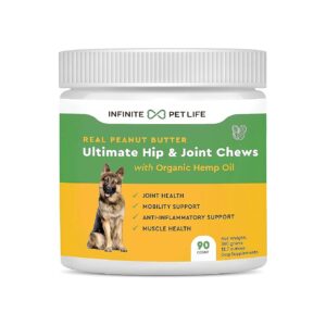 Ultimate Hip and Joint Supplement for Dogs with Peanut Butter Chews