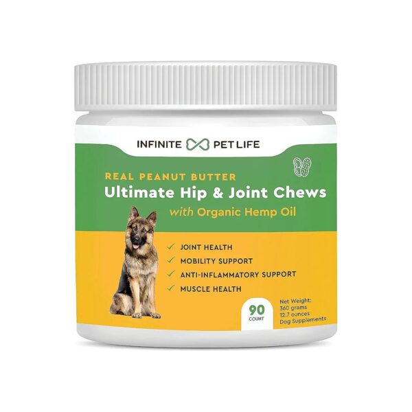 Ultimate Hip and Joint Supplement for Dogs with Peanut Butter Chews