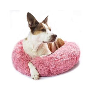 Ultimate Pet Bed for Small Medium Dogs with Non Skid Bottom and Soft Shaggy Surface