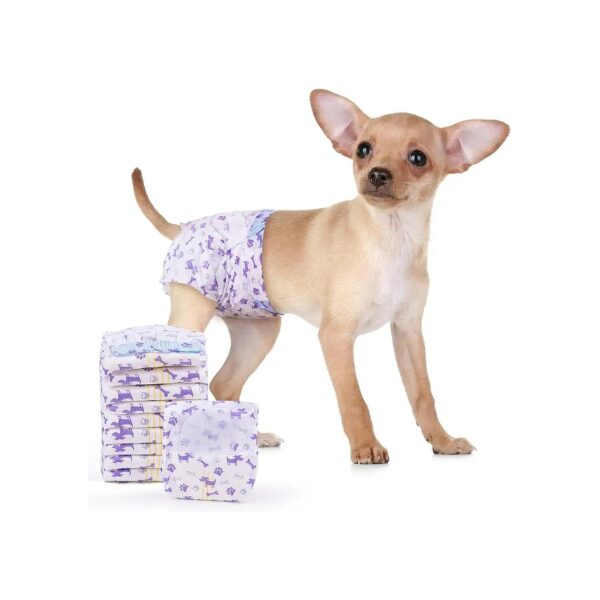 Ultra-Comfortable Disposable Diapers for Small Female Dogs with Foam Tail Hole