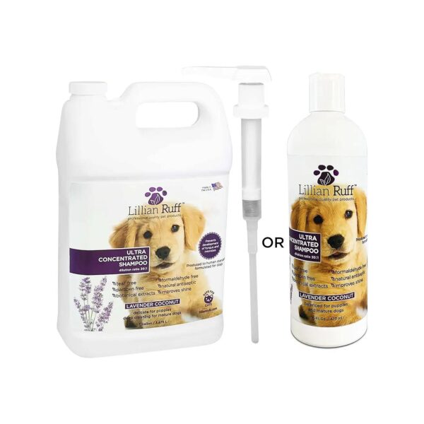 Ultra Concentrated Grooming Shampoo for Dogs with Coconut Lavender Essential Oils