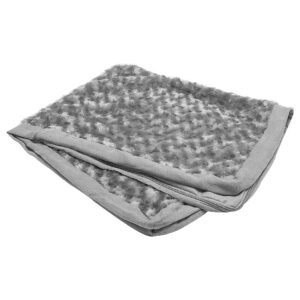 Ultra Plush Faux Fur and Suede Dog Bed Cover Gray Medium Fitting 30x20x3 Foam Mattress