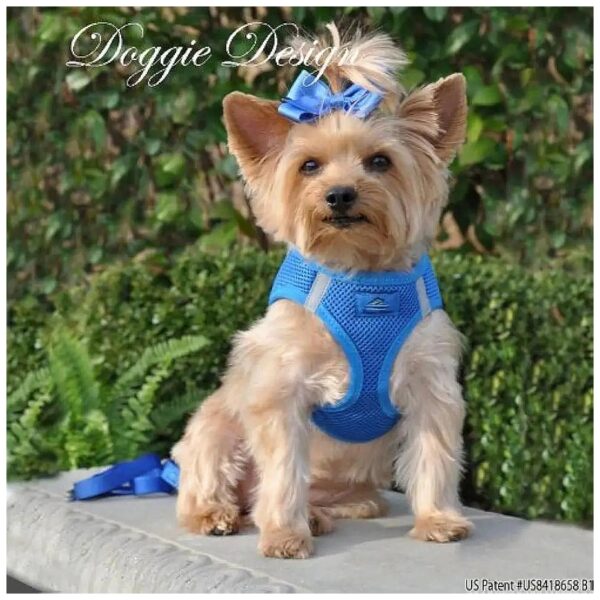 Ultra Reflective Small Size Dog Harness Royal Blue Choke-Free Conforming Design